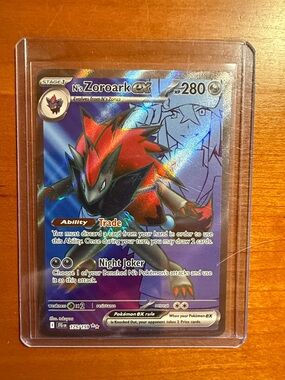 Pokemon Zoroark ex Holographic Card - Red, Black, Blue, Purple & 2 other cards